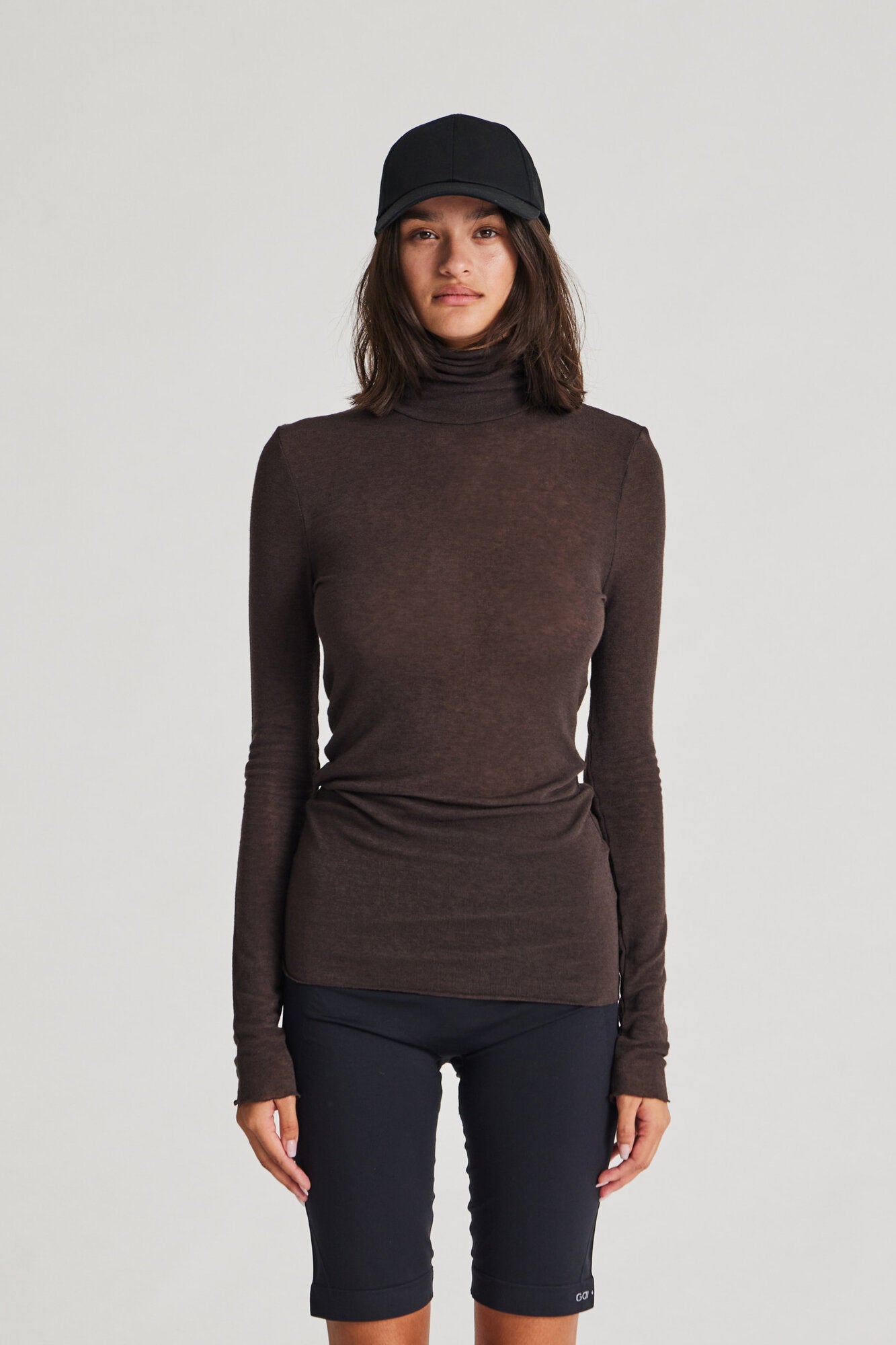 Anna Wool Turtleneck langærmet t-shirt - Mulch
